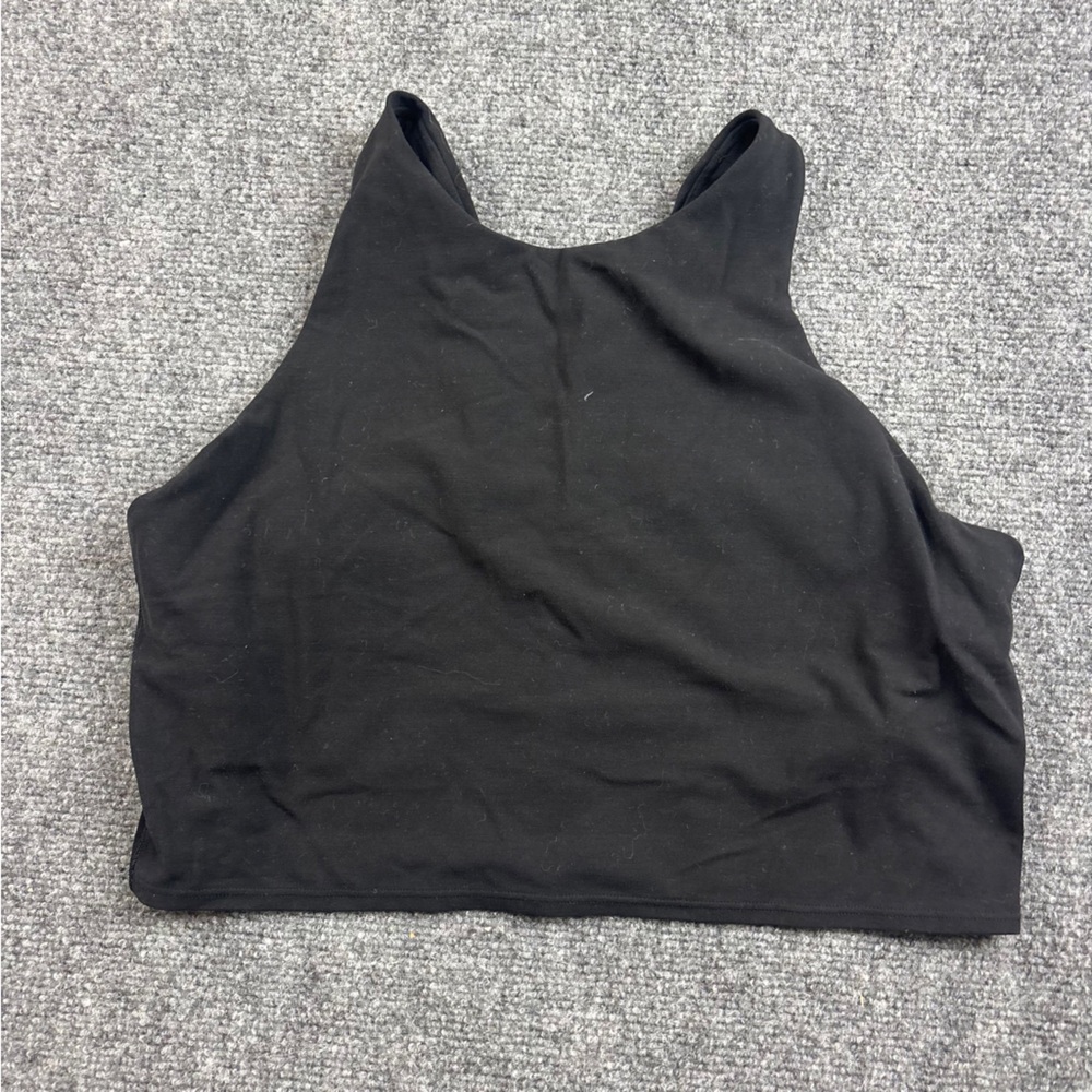 ATHLETA Women’s Black Crop Racerback Shelf-bra AthleticTank size: XL